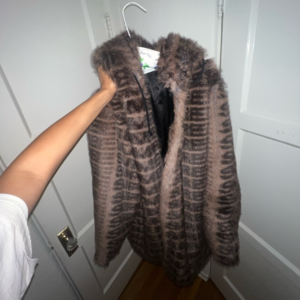 2022 Supreme Faux Fur Hooded Coat 'Brown'